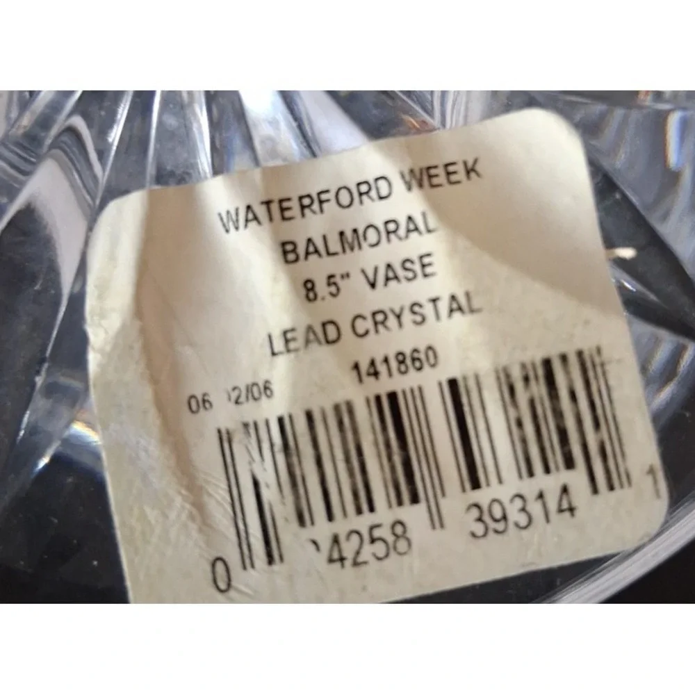 Vase with Pedestal Waterford Week Balmoral Lead Crystal 8.5